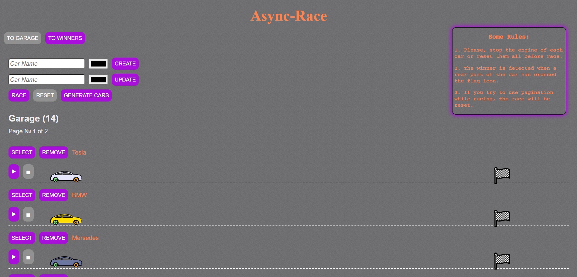 Async Race Game preview