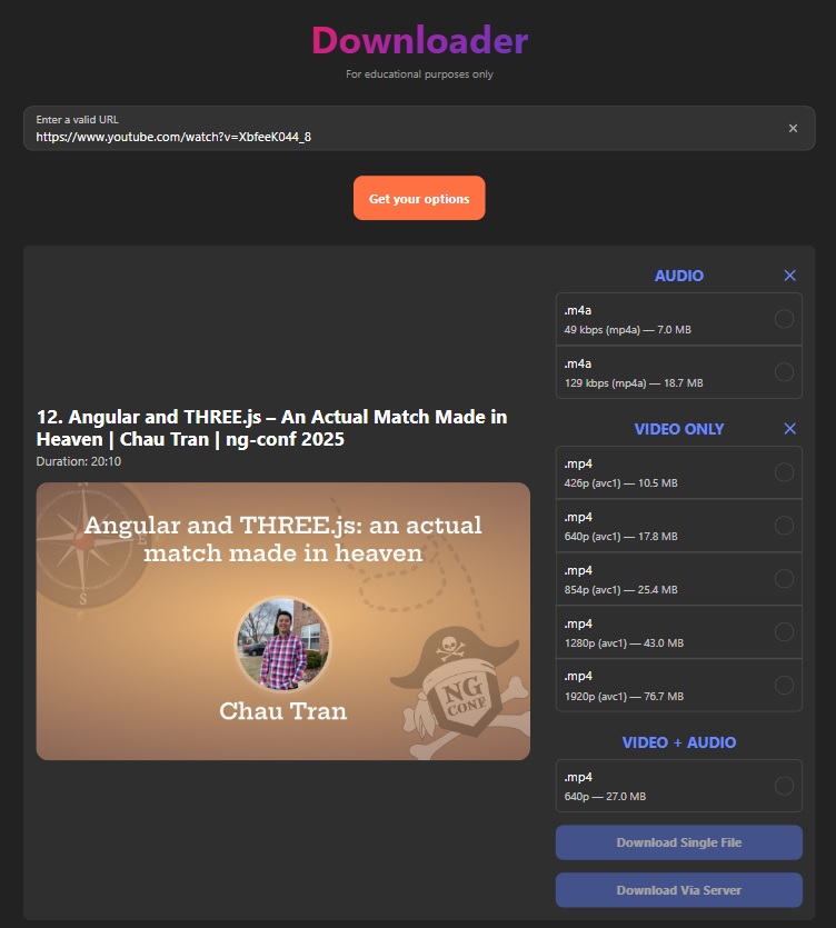 Downloader App preview