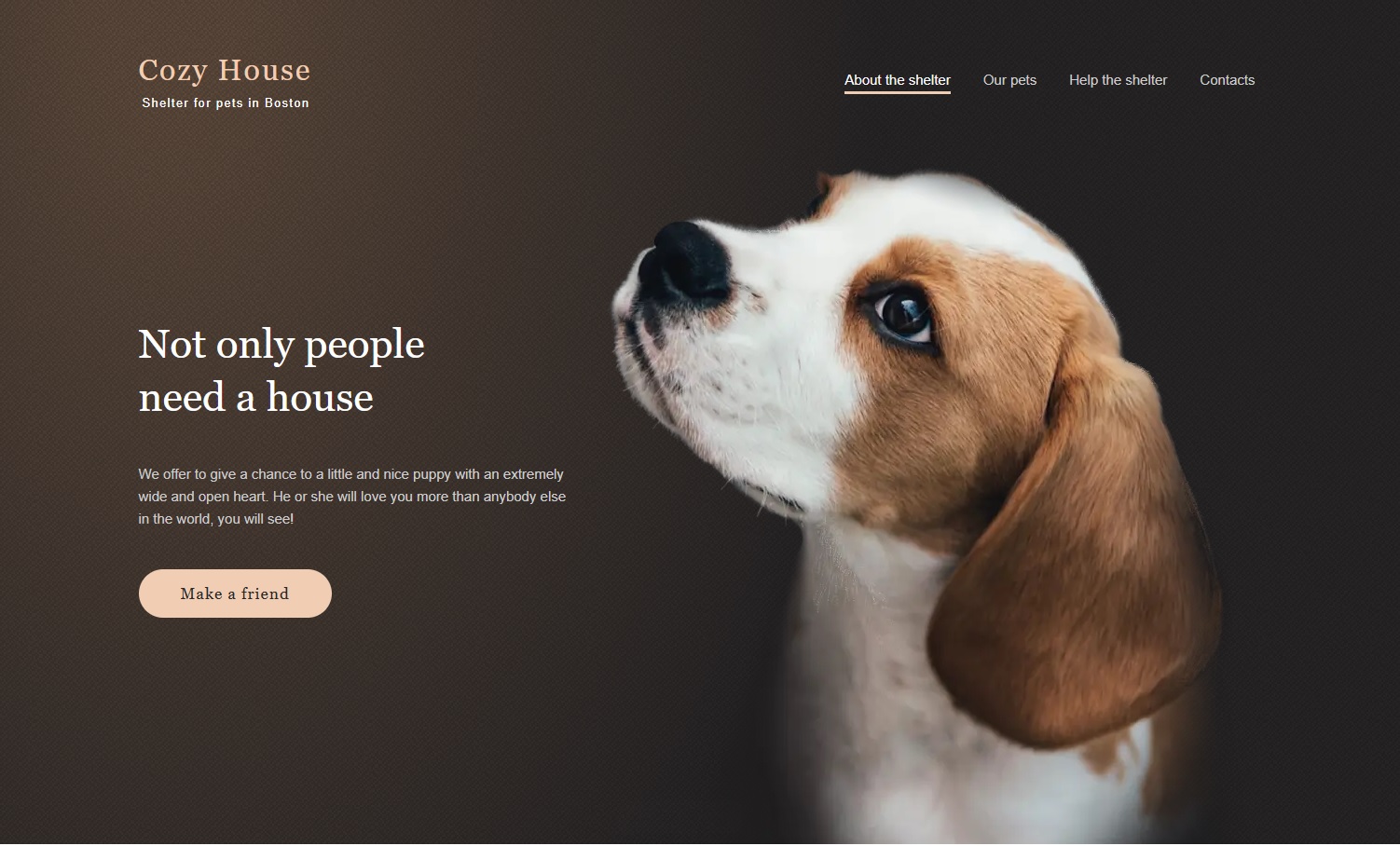 Pet's Shelter Site preview